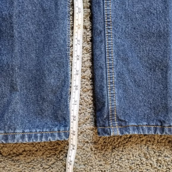 Cabela's Flannel EUC Lined 5 Pocket Denim Jean Size 8L 100% Cotton-Item #419 - Picture 2 of 7